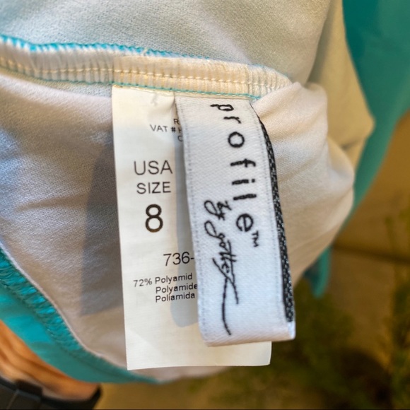 NWOT, Profile By Gortex, blue, tankini top - Picture 3 of 7